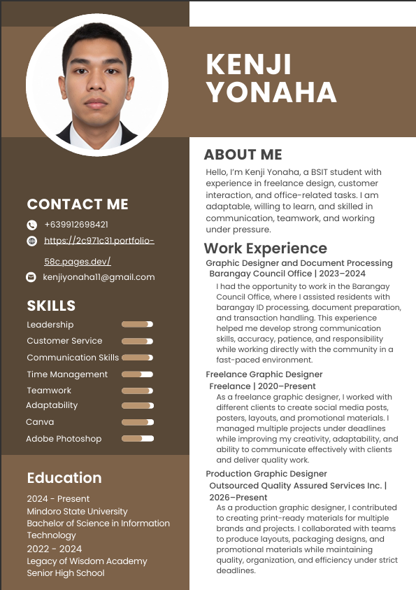 Kenji Yonaha resume page 3 preview